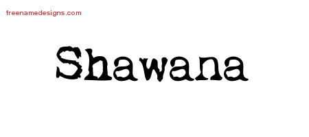 Vintage Writer Name Tattoo Designs Shawana Free Lettering