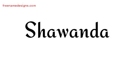 Calligraphic Stylish Name Tattoo Designs Shawanda Download Free