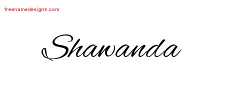Cursive Name Tattoo Designs Shawanda Download Free
