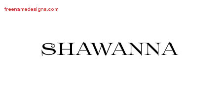 Flourishes Name Tattoo Designs Shawanna Printable