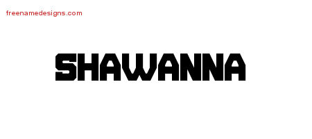 Titling Name Tattoo Designs Shawanna Free Printout