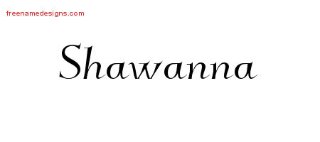 Elegant Name Tattoo Designs Shawanna Free Graphic
