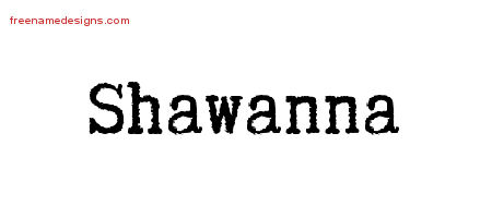 Typewriter Name Tattoo Designs Shawanna Free Download