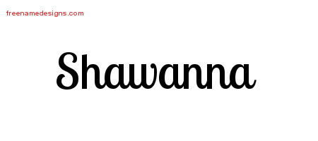 Handwritten Name Tattoo Designs Shawanna Free Download