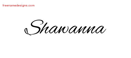 Cursive Name Tattoo Designs Shawanna Download Free