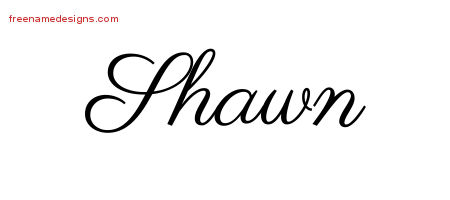 Classic Name Tattoo Designs Shawn Graphic Download