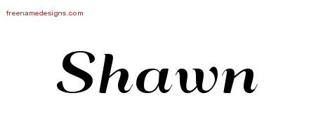 Art Deco Name Tattoo Designs Shawn Graphic Download