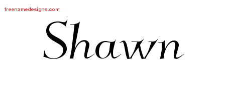 Elegant Name Tattoo Designs Shawn Free Graphic