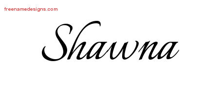 Calligraphic Name Tattoo Designs Shawna Download Free