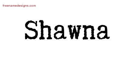 Typewriter Name Tattoo Designs Shawna Free Download