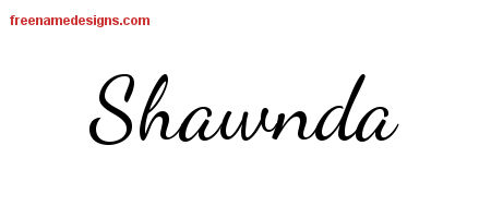 Lively Script Name Tattoo Designs Shawnda Free Printout