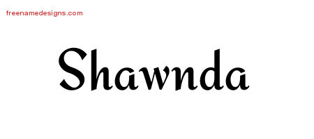 Calligraphic Stylish Name Tattoo Designs Shawnda Download Free