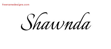 Calligraphic Name Tattoo Designs Shawnda Download Free