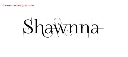 Decorated Name Tattoo Designs Shawnna Free