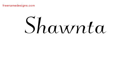 Elegant Name Tattoo Designs Shawnta Free Graphic