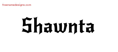 Gothic Name Tattoo Designs Shawnta Free Graphic