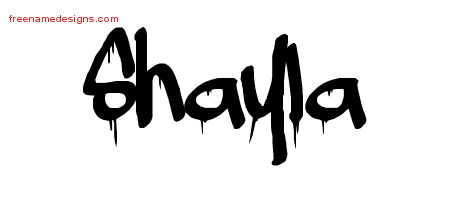 Graffiti Name Tattoo Designs Shayla Free Lettering
