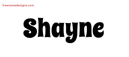 Groovy Name Tattoo Designs Shayne Free