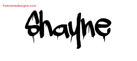 Graffiti Name Tattoo Designs Shayne Free