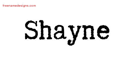 Typewriter Name Tattoo Designs Shayne Free Download