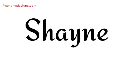 Calligraphic Stylish Name Tattoo Designs Shayne Download Free