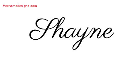 Classic Name Tattoo Designs Shayne Graphic Download