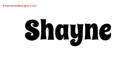 Groovy Name Tattoo Designs Shayne Free Lettering