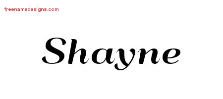 Art Deco Name Tattoo Designs Shayne Graphic Download