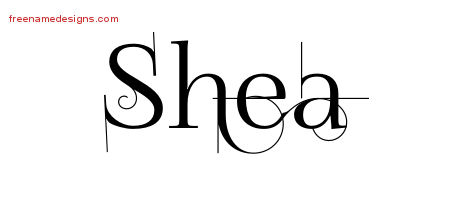 Decorated Name Tattoo Designs Shea Free