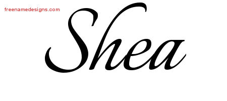 Calligraphic Name Tattoo Designs Shea Download Free