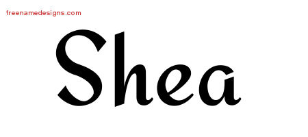 Calligraphic Stylish Name Tattoo Designs Shea Download Free