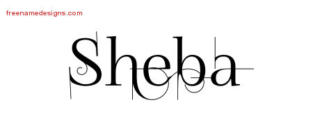Decorated Name Tattoo Designs Sheba Free