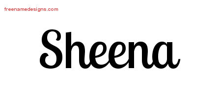 Handwritten Name Tattoo Designs Sheena Free Download