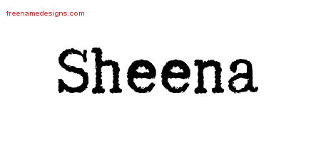 Typewriter Name Tattoo Designs Sheena Free Download