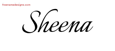 Calligraphic Name Tattoo Designs Sheena Download Free