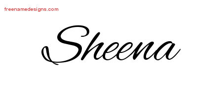 Cursive Name Tattoo Designs Sheena Download Free