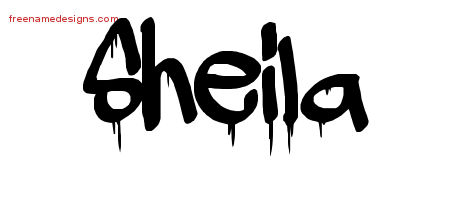 Graffiti Name Tattoo Designs Sheila Free Lettering