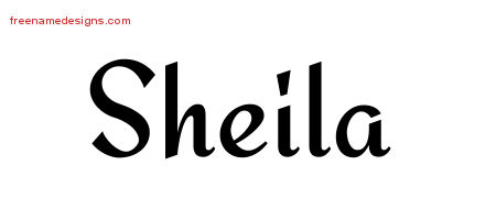 Calligraphic Stylish Name Tattoo Designs Sheila Download Free