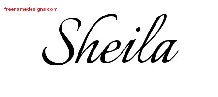 Calligraphic Name Tattoo Designs Sheila Download Free