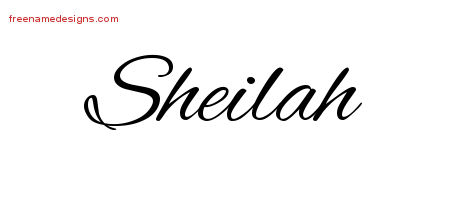 Cursive Name Tattoo Designs Sheilah Download Free