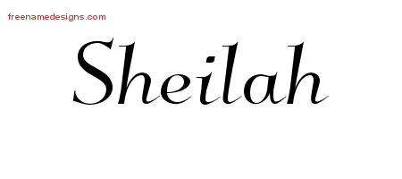 Elegant Name Tattoo Designs Sheilah Free Graphic