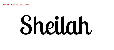 Handwritten Name Tattoo Designs Sheilah Free Download