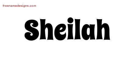 Groovy Name Tattoo Designs Sheilah Free Lettering