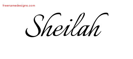 Calligraphic Name Tattoo Designs Sheilah Download Free