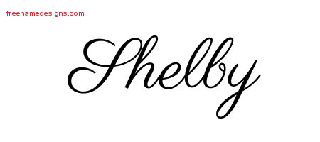 Classic Name Tattoo Designs Shelby Printable