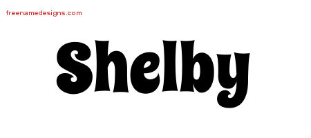 Groovy Name Tattoo Designs Shelby Free