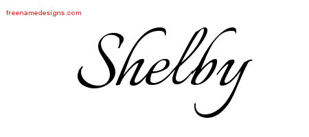 Calligraphic Name Tattoo Designs Shelby Download Free
