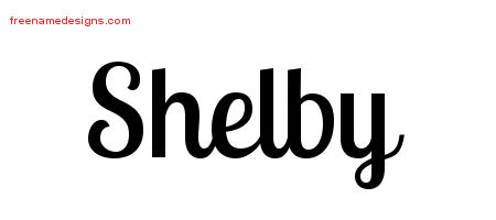 Handwritten Name Tattoo Designs Shelby Free Printout