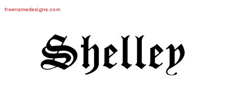 Blackletter Name Tattoo Designs Shelley Graphic Download