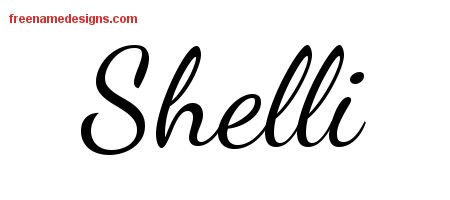 Lively Script Name Tattoo Designs Shelli Free Printout